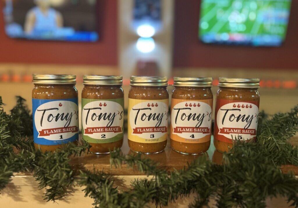 IMG_3154 (1) Five jars of Tony's Flame Sauce